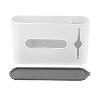 Riuulity Distributeur de Sacs Poubelles de Grande capacité, Fenêtre Visible, Organisateur de Sacs en Plastique Conçu pour la Cuisine, Le Salon, Les Toilettes, Couvercle Anti-poussière (White)