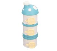 Riuulity Distributeur Précis de Lait en Poudre Multicouche pour bébé, Récipient Portable Empilable Anti-Fuite pour Les Parents OntheGo, Matériau PP pour Les Voyages de bébé (Blue)