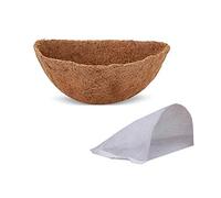 Riuulity Doublure de Panier en Noix de Coco, Doublure en Demi-Cercle Absorbant l'eau, Idéale pour Les Fleurs et Les Légumes dans Les Paniers Suspendus (8)