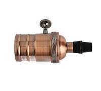Riuulity E27 Support de Lampe Style Rétro Luminaire Suspendu avec Interrupteur pour la Décoration de Bureau à Domicile Argent Rouge Bronze Perle Noir Vert Bronze (Placage de cuivre foncé)