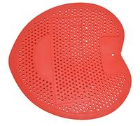 Riuulity Écran D'urinoir, Désodorisant Anti-blocage en Forme de Cœur, Résistant aux éclaboussures, avec Conception à Petits Trous Ronds, pour Salle de Bain, Bureau, Restaurant (rouge)