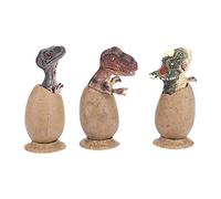 Riuulity Ensemble de Jouets d'apprentissage pour Enfants, Trappe à œufs de Dinosaure, Ensemble de 3 Modèles d'animaux en PVC, Mini Figurines D'œufs de Dinosaure pour Décoration de Chambre d'enfant