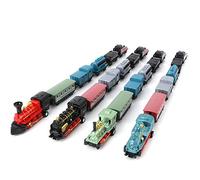 Riuulity Ensemble de Jouets de Mini Trains à Moteur en Alliage de 4 Styles Assortis pour Les Décorations de Fête à Thème (#1)