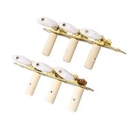 Riuulity Ensemble de Mécaniques à Cordes pour Guitare Classique Robustes, Rapport de Vitesse 1:15 avec de Beaux Boutons en Perles Blanches, Touches D'accordage de Remplacement Parfaites pour