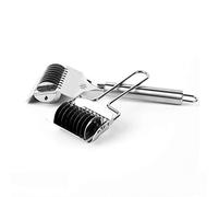 Riuulity Ensemble de -pâtes Manuel en Acier Inoxydable, Outils de Cuisine Efficaces pour Préparer des Spaghettis et des Légumes Frais, 2 Unités pour un Usage Domestique (SILVER)