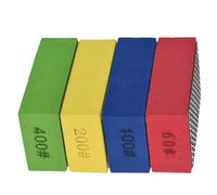 Riuulity Ensemble de Tampons de Polissage à la Main en Diamant, éponge Haute Résistance, Meulage Flexible pour Pierre, Verre, Métal, Bois, Polissage pour les Amateurs de Rénovation Domiciliaire, 4