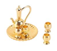 Riuulity Ensemble de Tasses à thé pour Maison de Poupée, Ensemble de Tasses à thé en Métal de qualité Supérieure 1:12 Exquis et Léger pour Accessoires de Maison de Poupée, Idéal pour Les Amateurs de