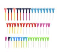 Riuulity Ensemble de Tés de en Silicone, 50 Pièces, Double Couche Souple pour Support de Balle de équilibré 83mm, Différentes Couleurs