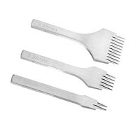 Riuulity Ensemble D'outils de Poinçonnage Artisanal en Acier Durable, pour Couture de Précision, Perforateur de Trous à 2/5/10 Broches pour les Artisans (Espacement 3,38 mm)