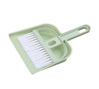 Riuulity Ensemble Précis de Petit Balai et Pelle à Poussière, Nettoyage Complet et Durable pour Clavier et Table, Usage Domestique Quotidien, Mini Ensemble de Nettoyage pour Bureau et Maison, (Vert