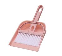 Riuulity Ensemble Précis de Petit Balai et Pelle à Poussière, Nettoyage Complet et Durable pour Clavier et Table, Usage Domestique Quotidien, Mini Ensemble de Nettoyage pour Bureau et Maison, (Pink)