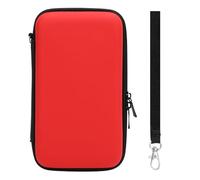 Riuulity Étui de Transport pour Console de Jeu, étui de Transport de Voyage à Coque Rigide avec 8 Emplacements pour Nouveau 2DS XL 2DS LL New 3DS 3DS pour Accessoires de Console (Rouge)