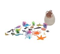 Riuulity Explorez Le Monde Marin avec 27 Modèles de Figurines d'animaux Marins, Ensemble de Jouets de Stimulation Sensorielle de qualité pour Enfants, adapté aux Enfants de Plus de 3 Ans