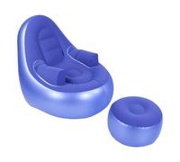 Riuulity Fauteuil Gonflable avec Repose Pied, Canapé Pneumatique Floqué