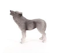 Riuulity Figurine d'action de Loup Hurlant pour Enfants, Jouet Modèle Animal, Figurine Animale Réaliste à des Fins éducatives, Décorations de Loup en PVC, 2 Pièces