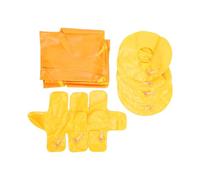 Riuulity Flotteur de Piscine Gonflable Hexagonal avec 7 Balles, Jouet à Lancer et Plastique épais Anti-crevaison pour Enfants, Adolescents et Adultes, Jeu d'eau (Orange)