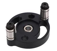 Riuulity Gabarit de Chevilles pour le Travail du Bois, Localisateur de Perceuse à Trou Unique pour un Poinçonnage Précis en Alliage D'aluminium (BLACK)