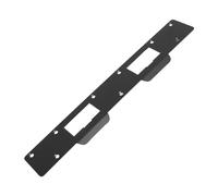 Riuulity Gâche de Porte en Acier Robuste, Plaque de sécurité Renforcée pour Poignées de Porte et Pênes Dormants avec 9 Vis Courtes pour un Entraxe de Trou de 5,5 à 6 Pouces (BLACK)