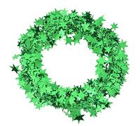 Riuulity Garland Silver Star de 7,5 M Gold, Décoration en Fil D'étoile Flexible, Artisanat, Guirlande, Artisanat, Décorations, Emballages, Vêtements, Enveloppement de Piste pour la Fête (GREEN)