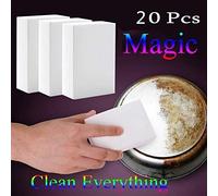 Riuulity Gommes éponge en Mousse de Mélamine Blanche, 20 Pièces, Nettoyant Magique Polyvalent pour le Bureau, la Famille et la Salle de Bain 10 * 6 * 2cm (Comme montré)