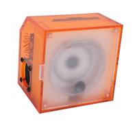 Riuulity Haut-Parleur Sonore Ferrofluide, Ornement Musical au Design Saisissant pour Une Atmosphère Dynamique, Haut-Parleur de Basse intégré, Câble USB (Orange)