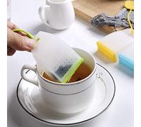 Riuulity Infuseur à thé en Silicone de Couleur Aléatoire avec Corde, Idéal pour Préparer du thé en Feuilles et des épices, Passoire à Non Toxique Facile à Utiliser - 1 Pièce (Couleur assortie)