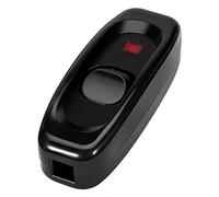 Riuulity Interrupteur de Lampe, Interrupteur de Câble de Cordon de Table de Bureau Marche/arrêt en Ligne avec Indicateur LED, adapté à la Lampe de Table, à la de Miroir, à (BLACK)