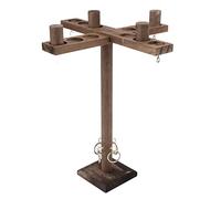 Riuulity Jeu de Interactif avec Crochets et Anneaux en Bois, Jeu Unique Fait à la Main pour Le Camping, Rapide pour la Fête dans Le Garage du Voisin, Matériau en Bois