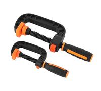 Riuulity Jeu de Pinces en C à Prise Rapide, 2 Pièces, 2 et 3 Pouces, pour le Travail du Bois, Bouton à Dégagement Rapide, Poignées Antidérapantes