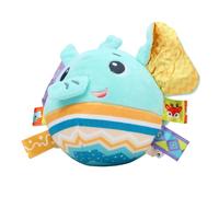 Riuulity Jouet Hochet en Peluche pour bébé, Balle Sensorielle pour bébé avec Papier Bruissant, Balle Musicale à Saisir à la Main pour 0 à 6 Mois, Jouet éducatif pour Nouveau-nés (éléphant)