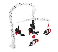 Riuulity Jouet Mobile pour Berceau de bébé, Peluche Douce Noire et Rouge, Prévention du Strabisme, Mobile Musical pour bébé, Sommeil Réparateur (océan)