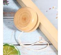 Riuulity Jouets Yo-Yo en Bois pour bébé, 3 Pièces Rondes, Artisanat Fait à la Main, Bricolage pour Enfants avec Matériau Non Toxique, 1,9 Pouces