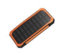 Riuulity Kit de Bricolage de Boîtier de Banque d'alimentation Double USB 20 000 MAh pour Les Voyages et Le Sport avec Charge Rapide Solaire (Orange)