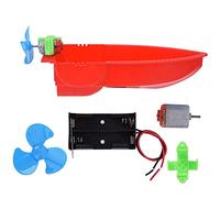Riuulity Kit de Construction de Tige de Bateau Rapide à énergie éolienne avec Hélice à 3 Pales en Plastique ABS pour Enfants âgés de 7 à 14 Ans, Apprentissage de la Physique