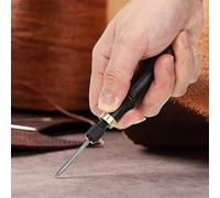 Riuulity Kit de Poinçon de Couture en Cuir 4 en 1 de Haute qualité avec Poignée en ébène, Ensemble de Remplacement Pratique pour les Artisans du Cuir