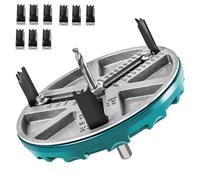 Riuulity Kit de Scie Cloche Réglable pour le Travail du Bois avec 12 Lames pour un Poinçonnage de 1,8 à 5 Pouces de Diamètre - Outil D'ouverture de Trou Rond Efficace pour les Projets Domestiques