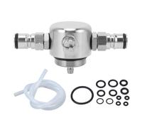 Riuulity Lance de Fût de Bière en Acier Inoxydable 304 avec Soupape de sécurité 45PSI et Double Verrouillage à Bille, pour le Brassage à Domicile et la Distribution de Mini Fûts Portables