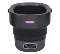 Riuulity Lave-vêtements Pliable de 13 L, Mini Machine à Laver Automatique avec Tuyau de Vidange, pour Appartement, Dortoir, Hôtel, Voyage (Prise UE)