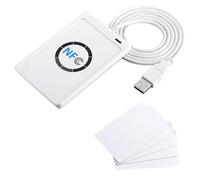 Riuulity Lecteur-graveur NFC, Compatible PC/SC, Vitesse de Lecture/écriture 424 Kbps, Distance de Lecture 50 Mm, ISO 14443A/B, FeliCa, 13,56 MHz, Adaptateur pour Carte IC