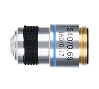 Riuulity Lentille D'objectif Achromatique de Microscope Biologique 40X, Contraste Clair pour Une Utilisation Facile, Matériau en Alliage D'aluminium