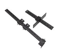 Riuulity Localisateur de Poinçons, Gabarit de Matériel D'armoire, Guide de Perçage du Bois Durable pour Portes et Tiroirs, Matériau en Alliage D'aluminium pour Menuiserie ou Installation