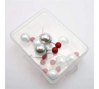 Riuulity Lot de 25 épingles à Perles de Couleurs Mélangées pour Cadre de Sac à Main, épingles Tête de Couture Portables avec Support de Base pour une Fixation Facile, Adaptées aux Amateurs