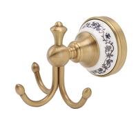 Riuulity Magnifique Crochet Mural pour Peignoir, Crochet Décoratif pour Vêtements pour Salon, Installation Facile, Cuivre Robuste, Acier Inoxydable, Céramique pour Salle de Bain, Cuisine, Chambre à