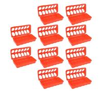 Riuulity Mangeoire en Plastique pour Petites Volailles, Cailles, Poulets, Oiseaux, Pigeons, Distributeur de Plats à Rabat, Abreuvoir à Poussins avec 12 Auges, Convient pour Couveuse ou