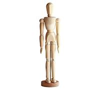 Riuulity Mannequin de Dessin, Mannequin Humain Artistique en Bois pour Croquis et Peinture, Poupée de 13 Cm avec Base et Corps Flexible, Idéal pour Apprendre à Dessiner et à Sculpter (Environ 13cm)