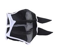 Riuulity Masque de Cheval Doux et Respirant avec Oreilles, Conception en Fine pour Une Bonne visibilité, Masque Facial de Cheval Facile à Porter, adapté à la Prévention des Insectes (Black)