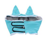 Riuulity Masque de Cheval Doux et Respirant avec Oreilles, Conception en Fine pour Une Bonne visibilité, Masque Facial de Cheval Facile à Porter, adapté à la Prévention des Insectes (Blue)