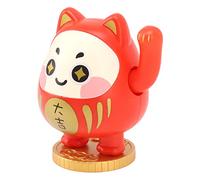 Riuulity Mignon Chat Porte-Bonheur Agitant Solaire, Ornement de Bienvenue pour la Richesse, pour Hôtel, café, Plastique 3,5 Pouces (Rouge)