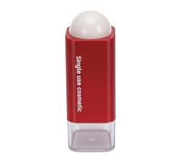 Riuulity Mini Boîte de Voyage pour Cotons-tiges, Boîte Transparente Anti-poussière, Porte-coton-tige 4.2x4.2x12.1cm avec Couvercle sécurisé pour Petits Objets (rouge)