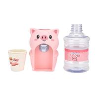 Riuulity Mini Distributeur d'eau pour Enfants Enfants Jouet Sain Portable avec Un Design de Dessin animé Mignon pour Le Jeu de Cuisine à la Maison et Le (Cochon Rose)
